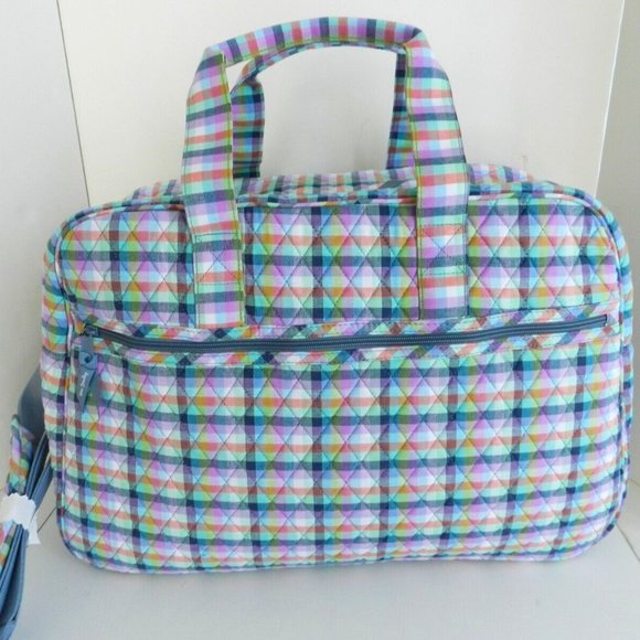 🎉HP🎉Vera Bradley Grand Traveler in Gingham Plaid - Picture 1 of 5